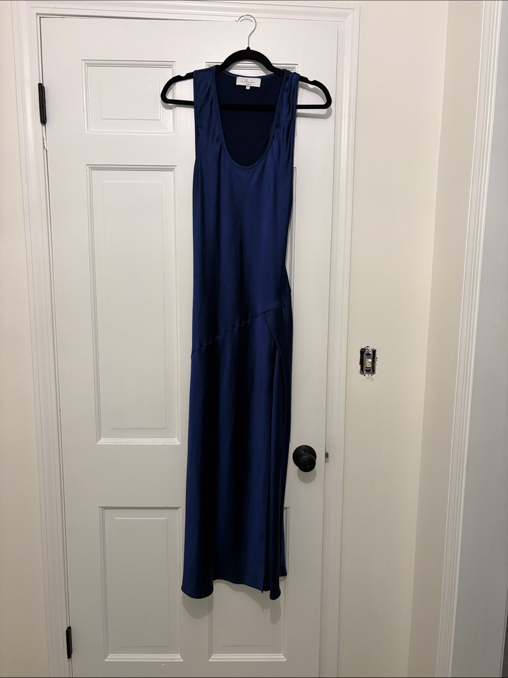 L'Academie Deep Navy Sleeveless Maxi Dress